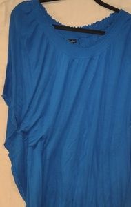 Bay Studio Plus Blue Blouse 1X